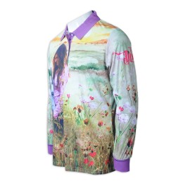 P1288   Order men's long sleeve sublimation Polo shirt whole sublimation sublimation manufacturer Australian equestrian activity contrast collar contrast cuff purple P1288   Order men's long sleeve sublimation Polo shirt whole sublimation sublimation manufacturer Australian equestrian activity contrast collar contrast cuff purple